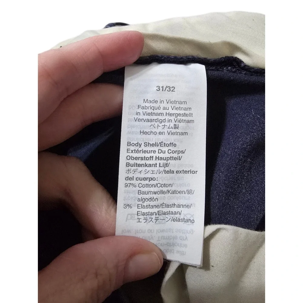 J. Crew Factory Flex Skinny Fit Washed Chino Pants In Navy Sz 32x30 - Picture 7 of 12